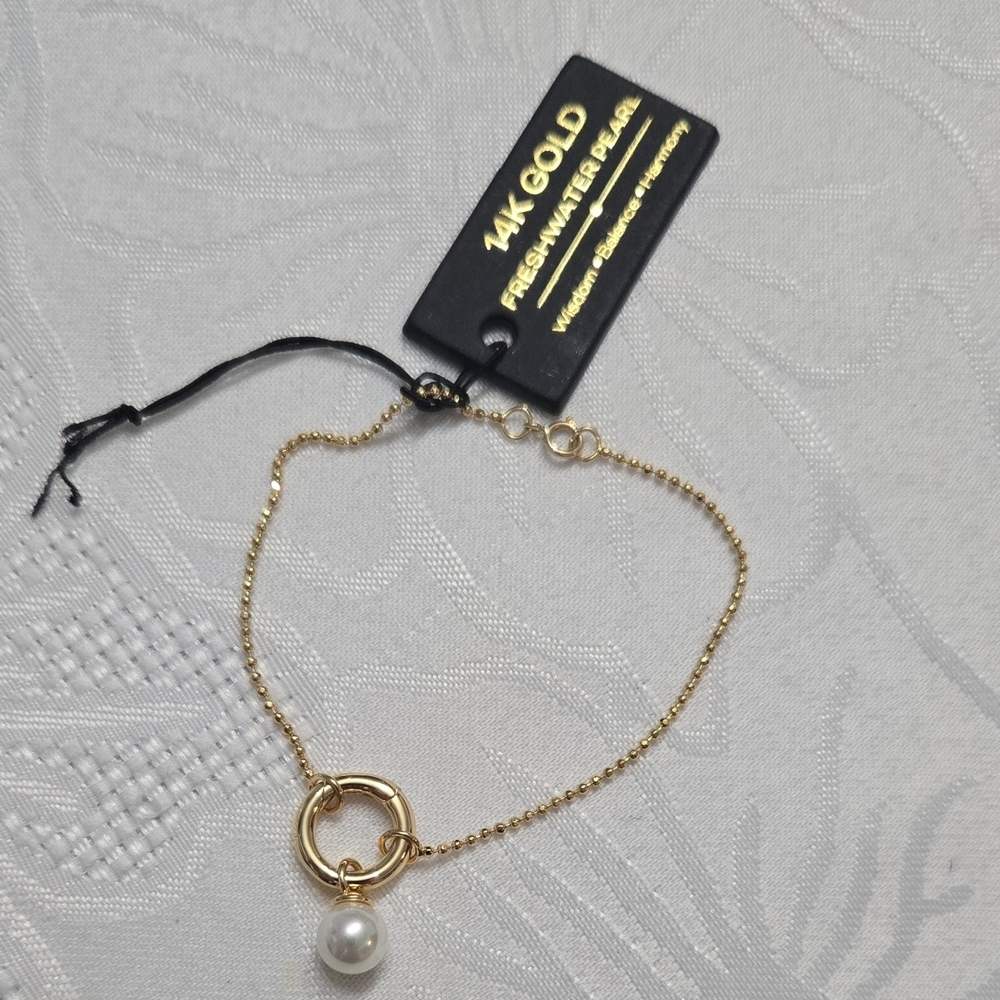 14K Gold Pearl Bracelet
